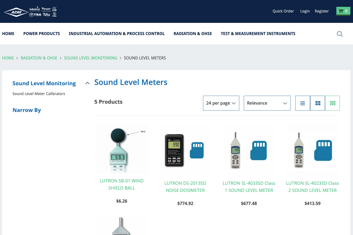 Buy sound level meters online