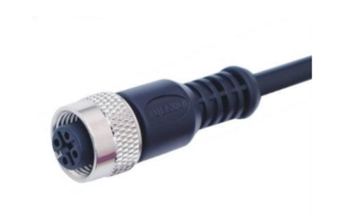 Cordset; M12, 4 Pin, Female Plug Straight, 5m Cable PVC