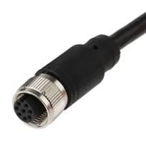 Cordset; M12, 8 Pin, Female, Plug Straight, 5m Cable PVC