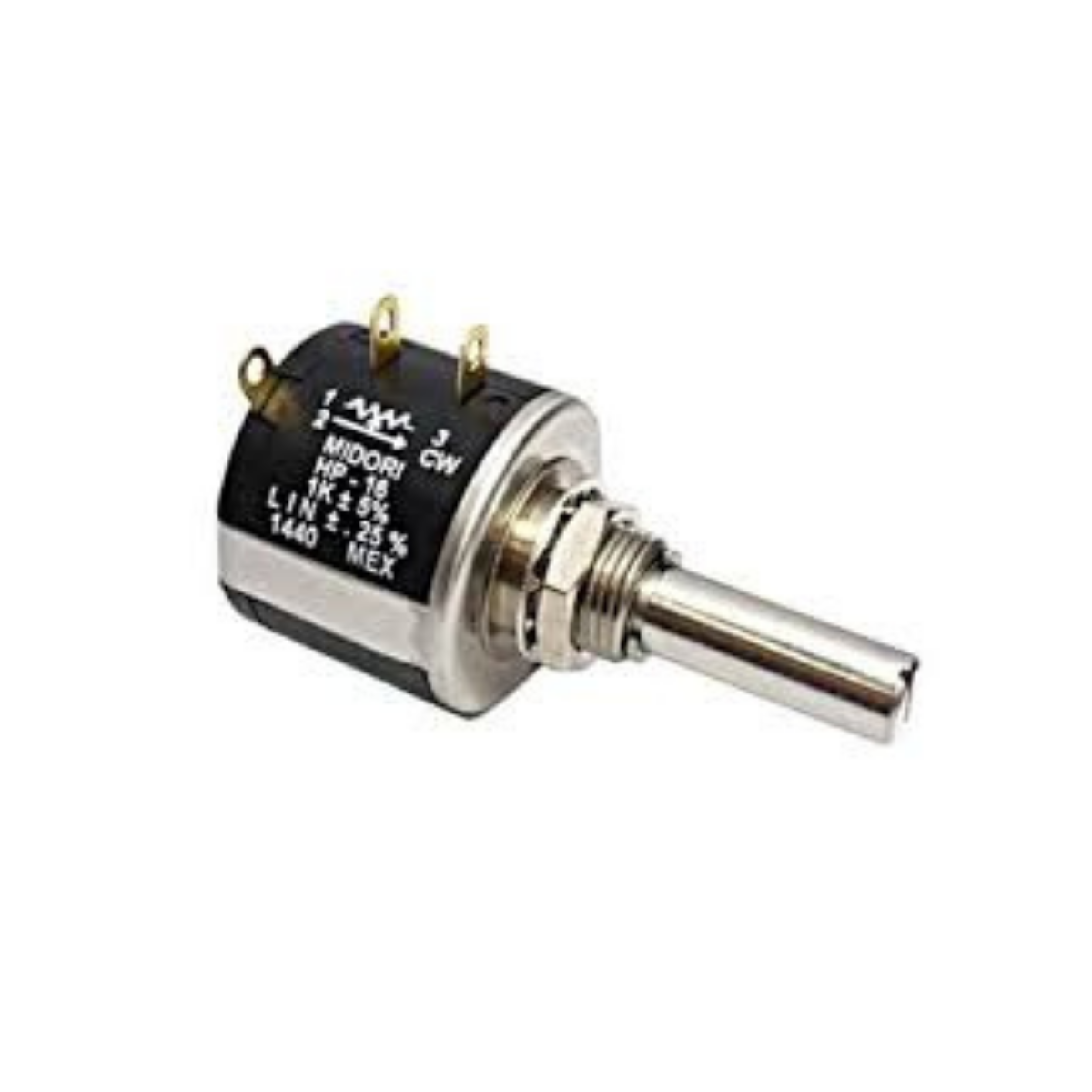 Midori, HP-16-5K Potentiometer, 10 Turn, 5kΩ Midori, HP-16-5K Potentiometer, 10 Turn, 5kΩ