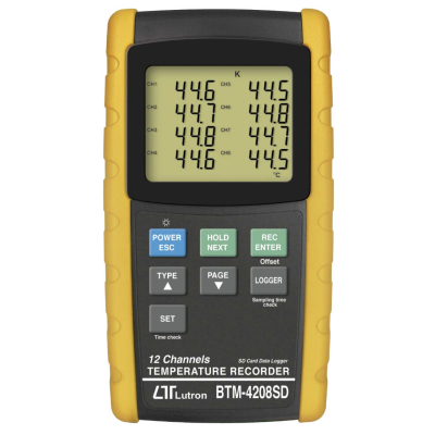 Lutron BTM-4208SD 12 Channel Temperature Recorder