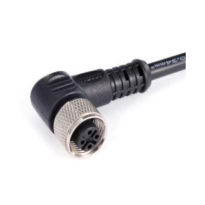 Cordset; M12, 4 Pin, Female Plug Angled, 5m Cable PVC