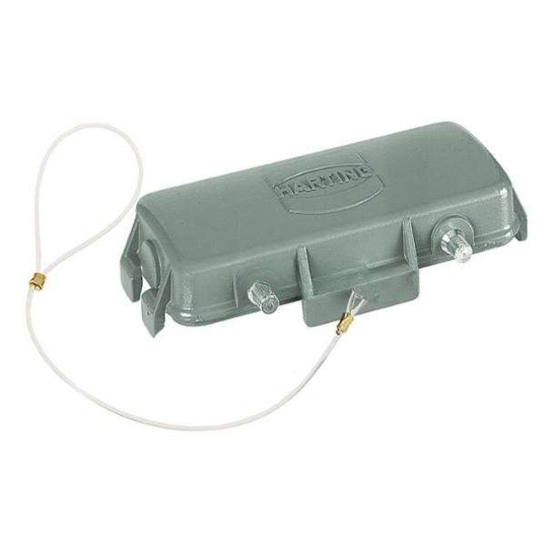HARTING 09 30 024 5422 Heavy-duty Die-cast Metal Protection Cover for Han® 24 B Hoods
