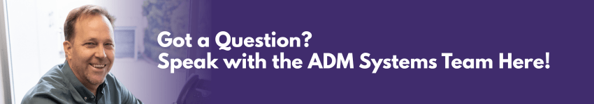 ADM Systems Team Member on Contact Us Banner