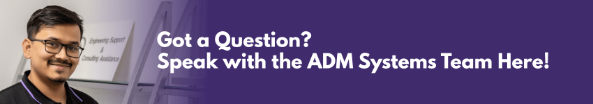 ADM Systems Team Member on Contact Us Banner