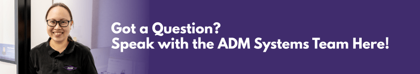 ADM Systems Team Member on Contact Us Banner