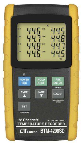 Lutron BTM-4208SD 12 Channel Temperature Recorder